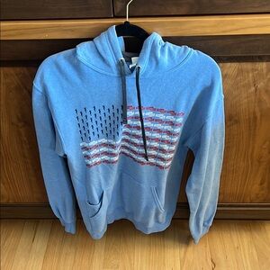 Fruit of the Loom Stinson Mellon Lacrosse Co. American Flag Sweatshirt